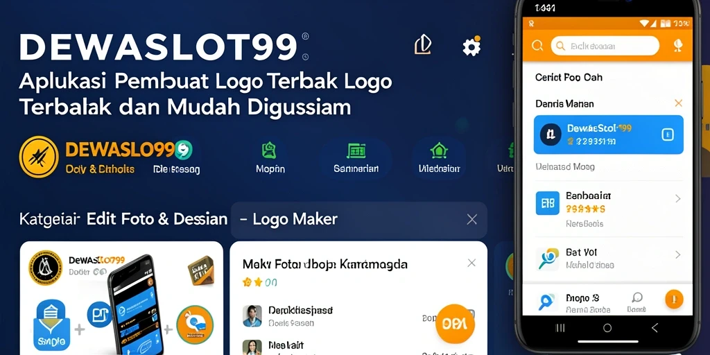 Tampilan antarmuka DEWASLOT99 yang user-friendly untuk membuat logo.