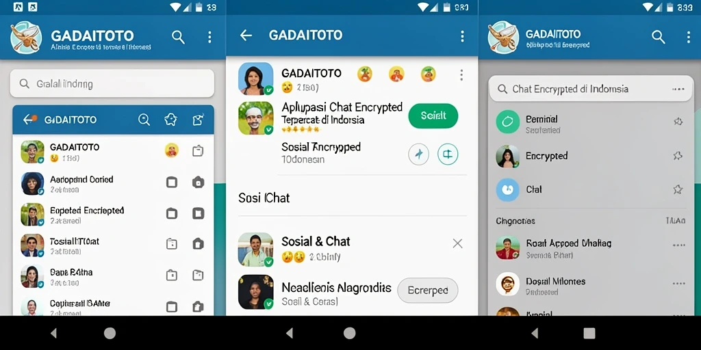 Tampilan antarmuka GADAITOTO dengan fitur chat terenkripsi yang aman.