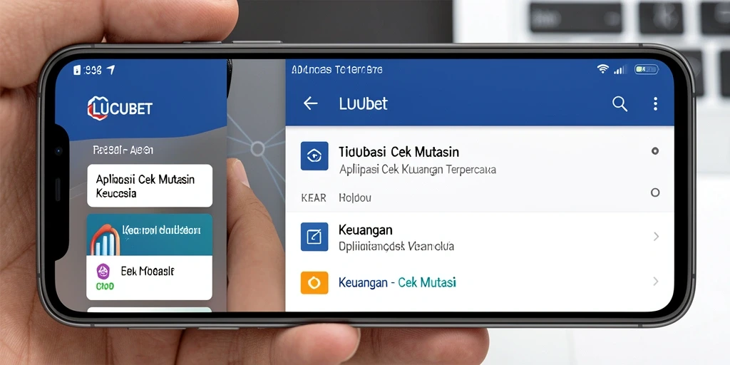 Tampilan antarmuka utama LUCUBET untuk cek mutasi keuangan.