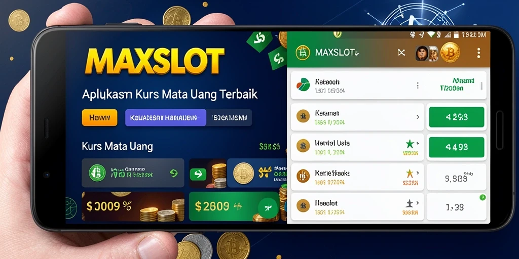 Tampilan antarmuka aplikasi MAXSLOT yang modern dan intuitif.