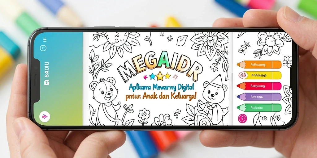 Tampilan antarmuka MEGAIDR yang user-friendly untuk mewarnai digital.