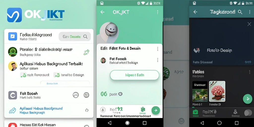 Tampilan antarmuka OKJKT dengan fitur Hapus Background yang intuitif.