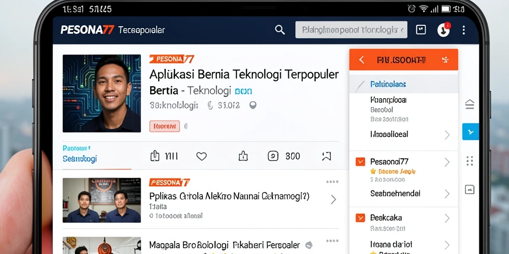 Tampilan antarmuka PESONA77 yang user-friendly dan menarik.