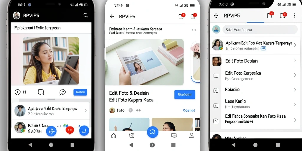 Tampilan antarmuka RPVIP5 yang sederhana dan efektif untuk Edit Foto Kertas Kaca.
