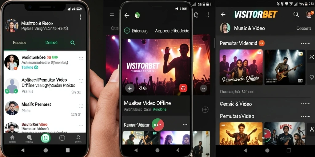 Antarmuka VISITORBET dengan fitur Pemutar Video Offline yang sederhana dan intuitif.